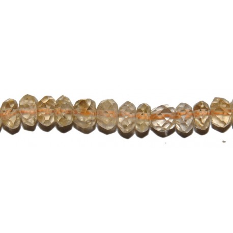 Citrino rondel facetado 6 mm.