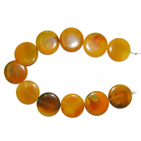 Ágata Amarilla-Naranja disco 40 mm.