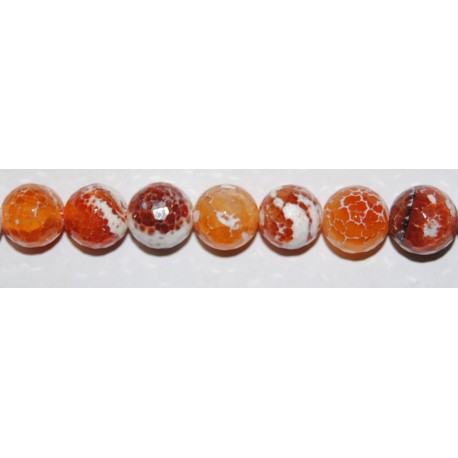 Ágata Fuego roja(2) bola facetada 8 mm.