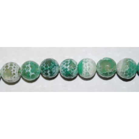 Ágata Fuego verde (2) bola facetada 8 mm.