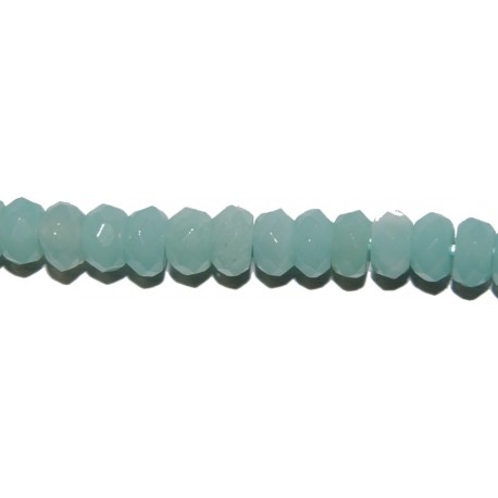 Amazonita rondel facetado 4 mm.