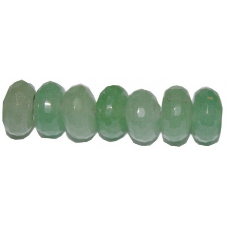 Avent. verde rondel facetado 4*6 mm.