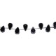 Ágata Negra lágrima facetada 8*12 mm.
