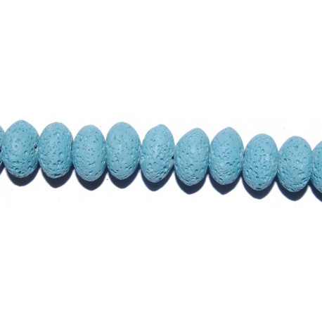 Lava Azul rondel 15*9 mm.