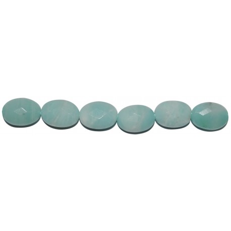 Amazonita oval facetado 10*14 mm.
