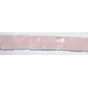 Cuarzo Rosa cuadrado facetada10 mm.