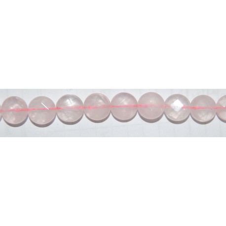 Corazón disco facetado 10 mm.