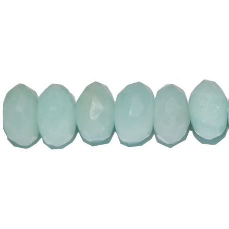 amazonita abacus facetado 6*10 mm.