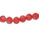 Coral Bambú rosa bola facetada 5 mm.