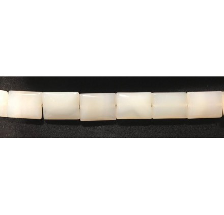 Ágata Blanca rectángulo 15*20 mm.