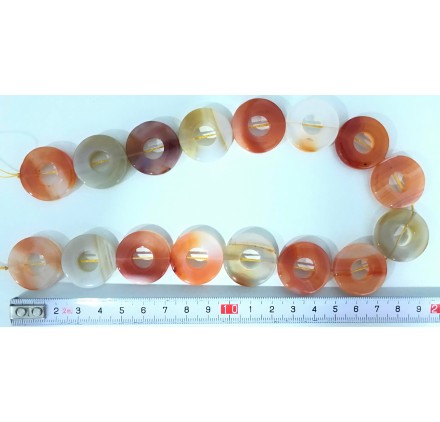 Cornalina donut 24 mm.