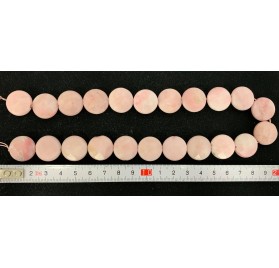 Ópalo Rosa Disco facetado 18 mm