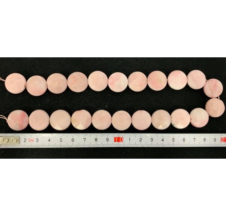 Ópalo Rosa Disco facetado 18 mm