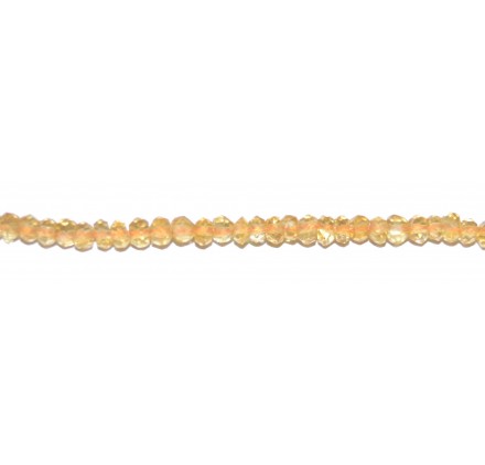 Citrino rondel facetado 3 mm