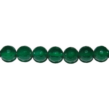 Ágata verde bola facetada 4 mm.