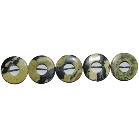 Turquesa amarilla(serp.) donut 25 mm.