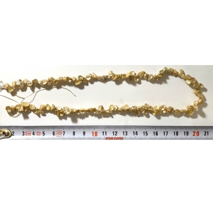 Perla Flecos dorados 8 mm