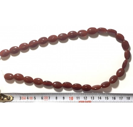 Ágata Roja Oval 10* 14 mm