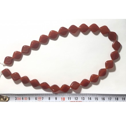 Ágata Roja rombo 10 mm