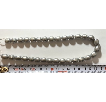 Perla Arroz Gris Claro 10*14 mm