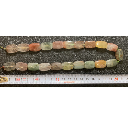 Cuarzo Multicolor Rutilado rectángulo 13*18 mm.