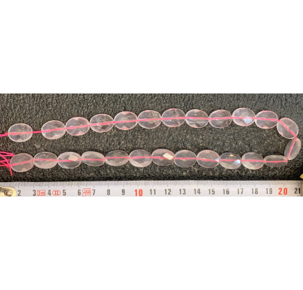 Cuarzo Rosa oval facetado 13*18 mm