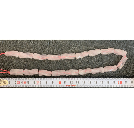 Cuarzo Rosa tubo twisted 8*20 mm