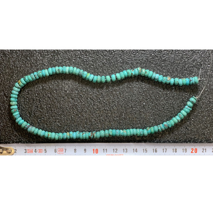 Turquesa Natural rondel 7-8 mm Alta Calidad