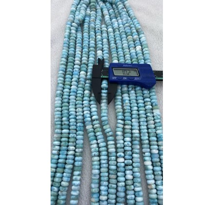 Larimar Rondel 10 mm ( Alta Calidad )