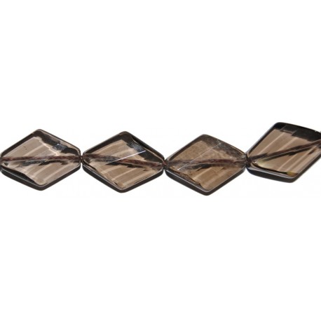 Cuarzo ahumado rombo facetado 15*20 mm.
