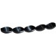 Ágata negra oval "S" 6*12 mm.