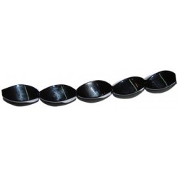 Ágata negra oval "S" 6*12 mm.