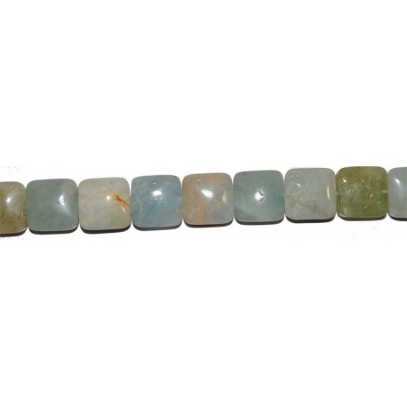Aguamarina cuadrado 10 mm.