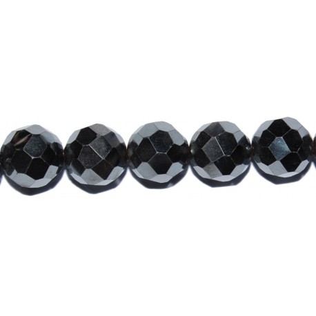 Hematite bola facetada 2 mm.