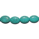 Turquesa(Magnes) oval plano 13*18 mm.