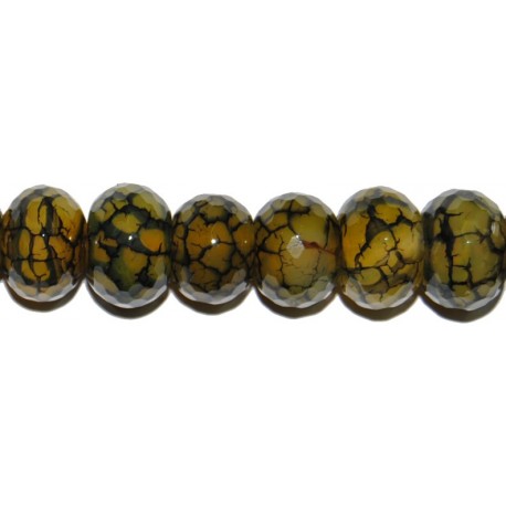 Ágata Nar. Cr. rondel fac. 14 mm.